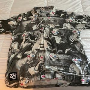 Lifted research group 20th edition button up t-shirt